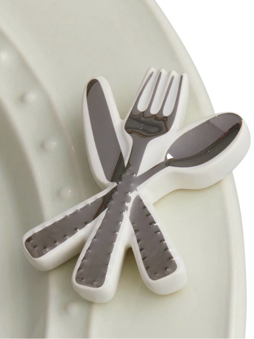 🩶 Nora Fleming 🩶 LIKE NEW 🩶 Bon Appetit Silverware Mini